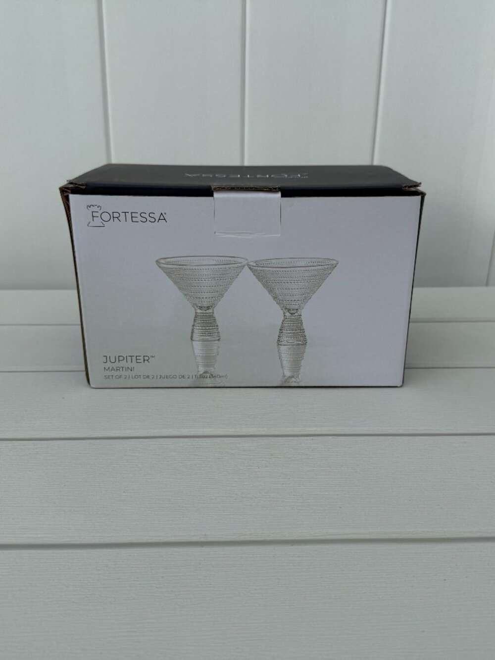 Fortessa Jupiter set of 2 Martini Glasses. - "Clear"